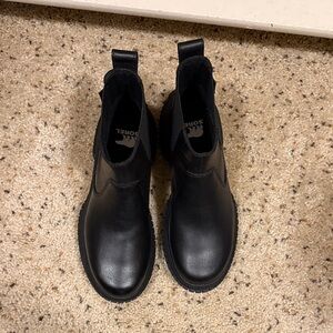 Sorel Black Weatherproof Chelsea Boots